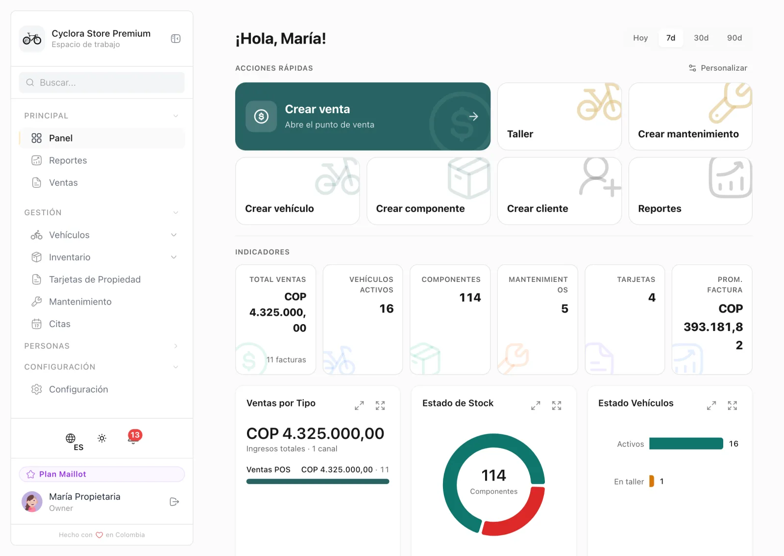 Desktop management dashboard