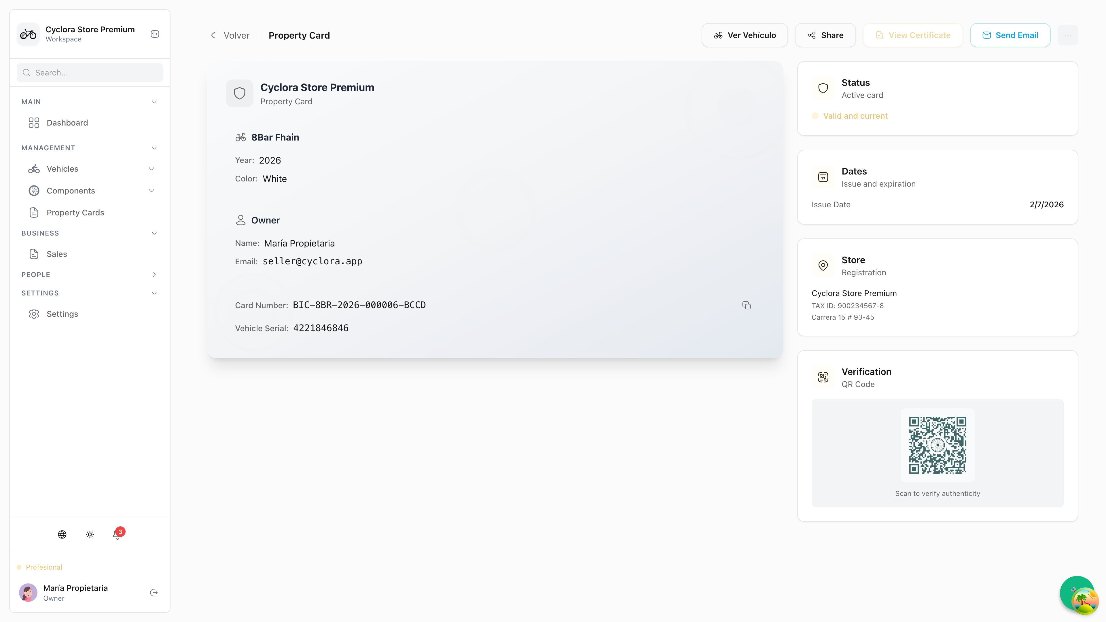Tarjetas de Propiedad Digitales