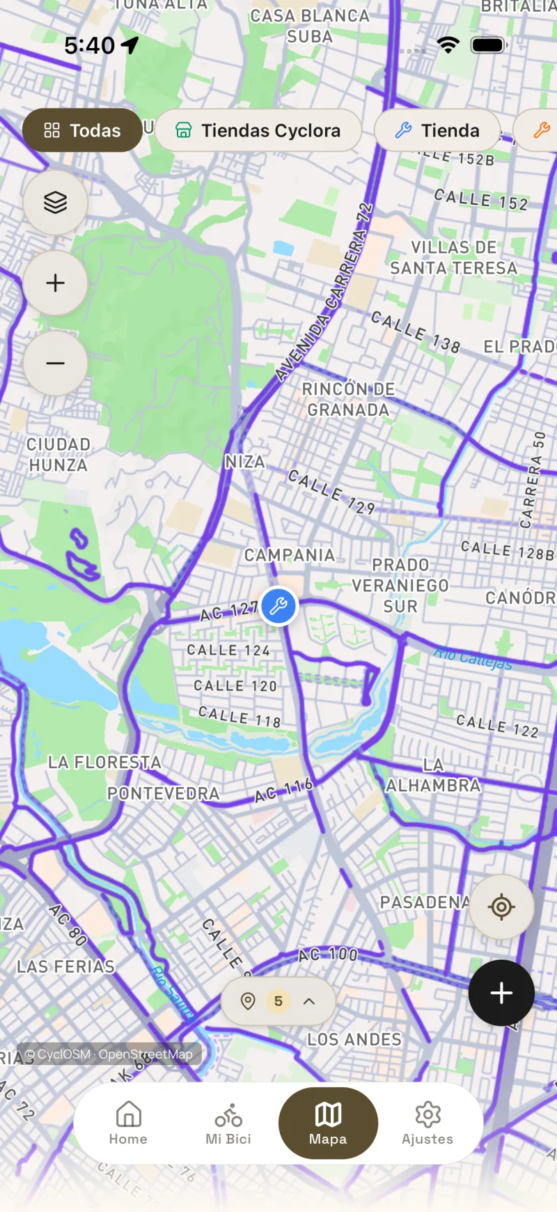 Cycling Map