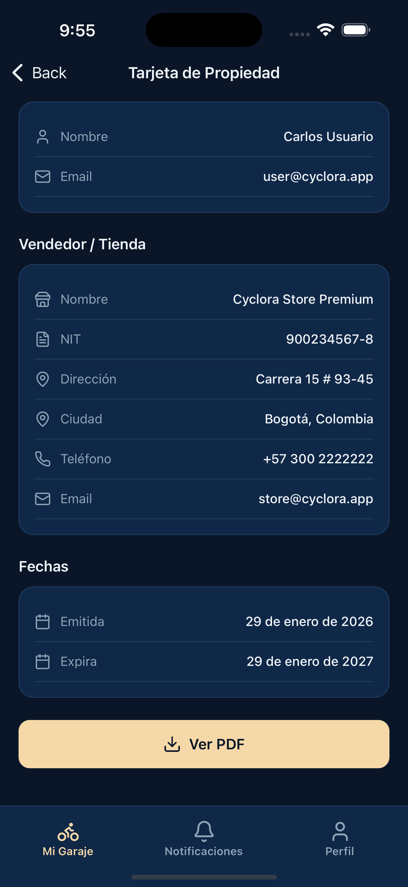 Tarjetas de Propiedad Digitales